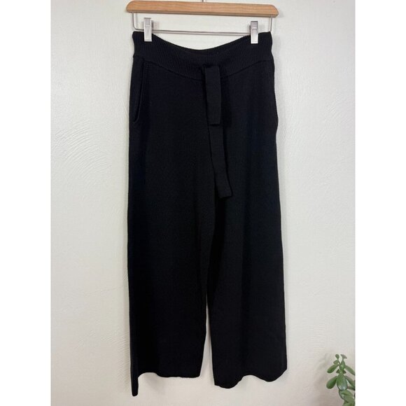 Staud‎ Womens Black Merino Wool Blend Knit Wide Leg Pants - Picture 1 of 11